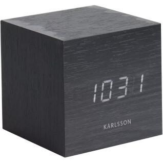 Wecker Holzfurnier Karlsson Mini Cube LED